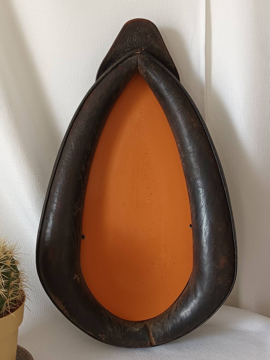 Vintage mirror on horse collar