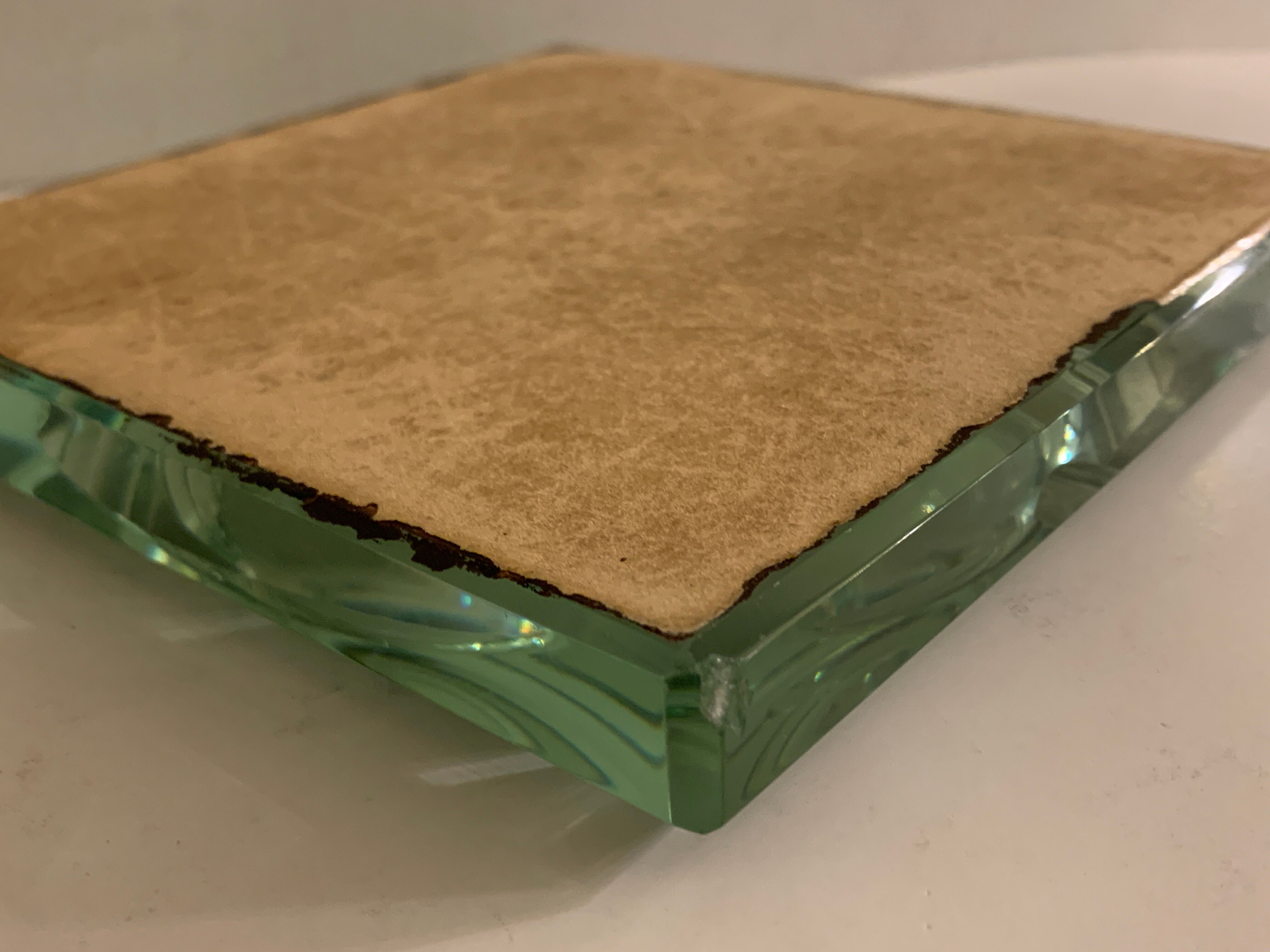 Jean Luce's square mirror art deco ashtray