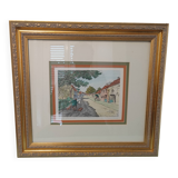 Signed engraving – “The Street of Artists” by Barbjon