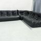 Ensemble de salon Togo français en cuir noir par Michel Ducaroy pour Ligne Roset, ensemble de 3 pièces