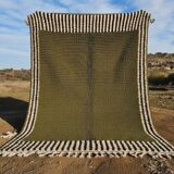 Authentic traditional natural wool beni ourain rug 3/4 m