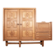 Solid oak buffet and faience, Guillerme and Chambron for your home,