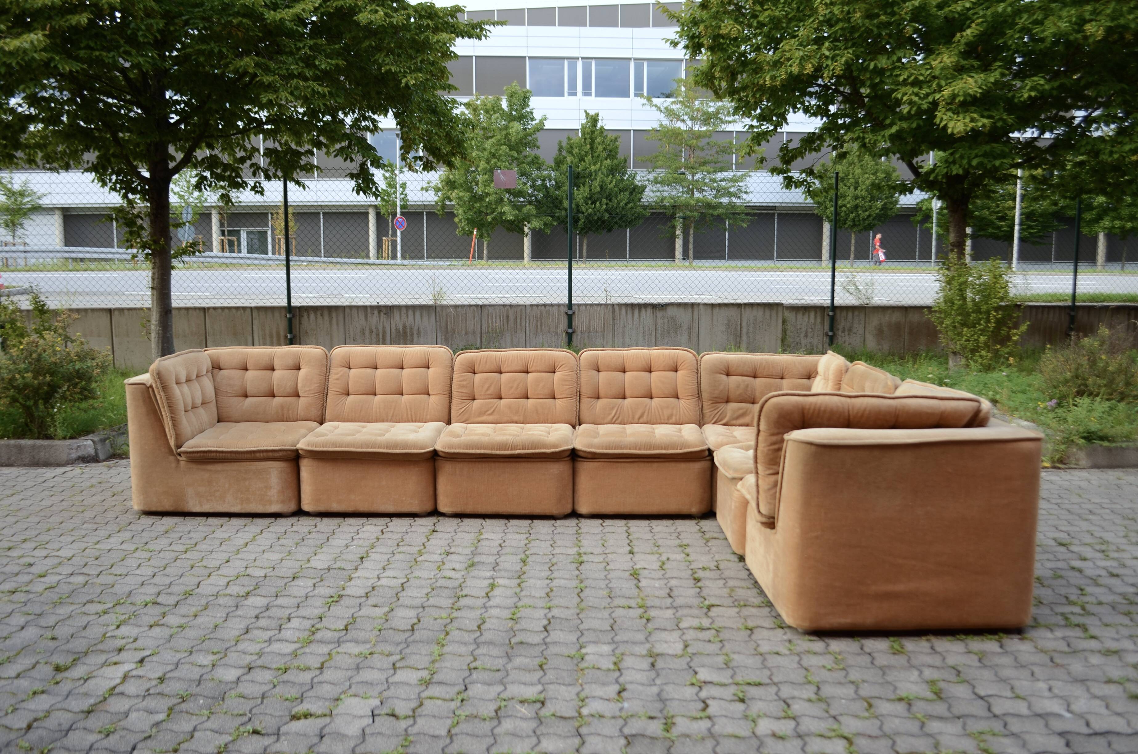 Vintage Modular Sofa 70ties champagne