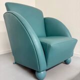 Living room sofa and armchair Atlantis design from the 90s by Wittmann vintage