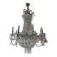 Large Montgolfière chandelier with crystal drops