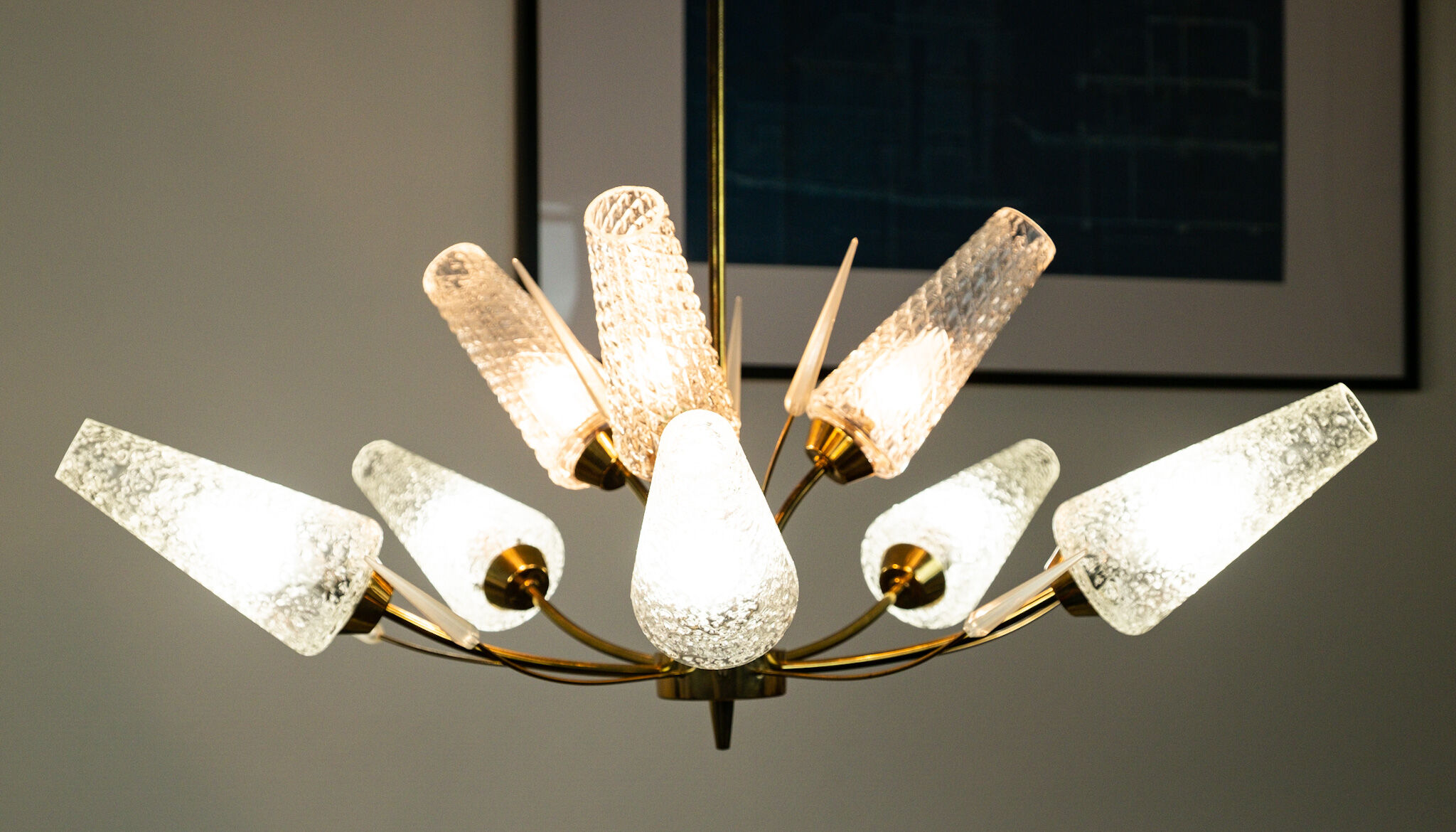 Lustre 8 feux années 50