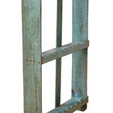 Burmese teak wall shelf with original green patina