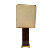 Lamp - briar and brass lucite effect - 1980s - vintage.