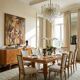 Dining room suite in sycamore, French Art Deco in the style of André Arbus, circa 1940.