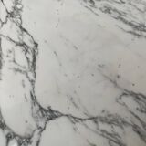 60s marble table with chrome cross base