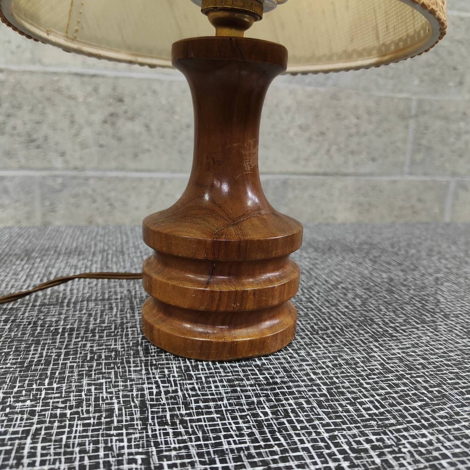 Small turned wooden lamp 1970