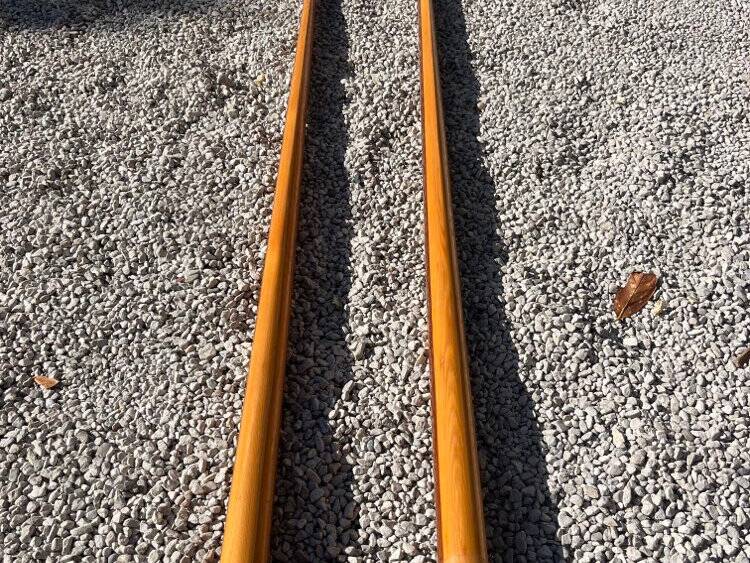 Paire de rames anciennes en bois