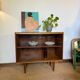 Enfilade vitrée vintage en placage de teck
