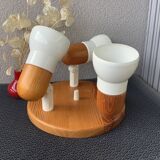 Massive vintage 80' wooden ceiling spotlights - Scandinavian design