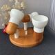 Massive vintage 80' wooden ceiling spotlights - Scandinavian design