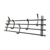 Porte manteau acier patères boules laiton moderniste vintage