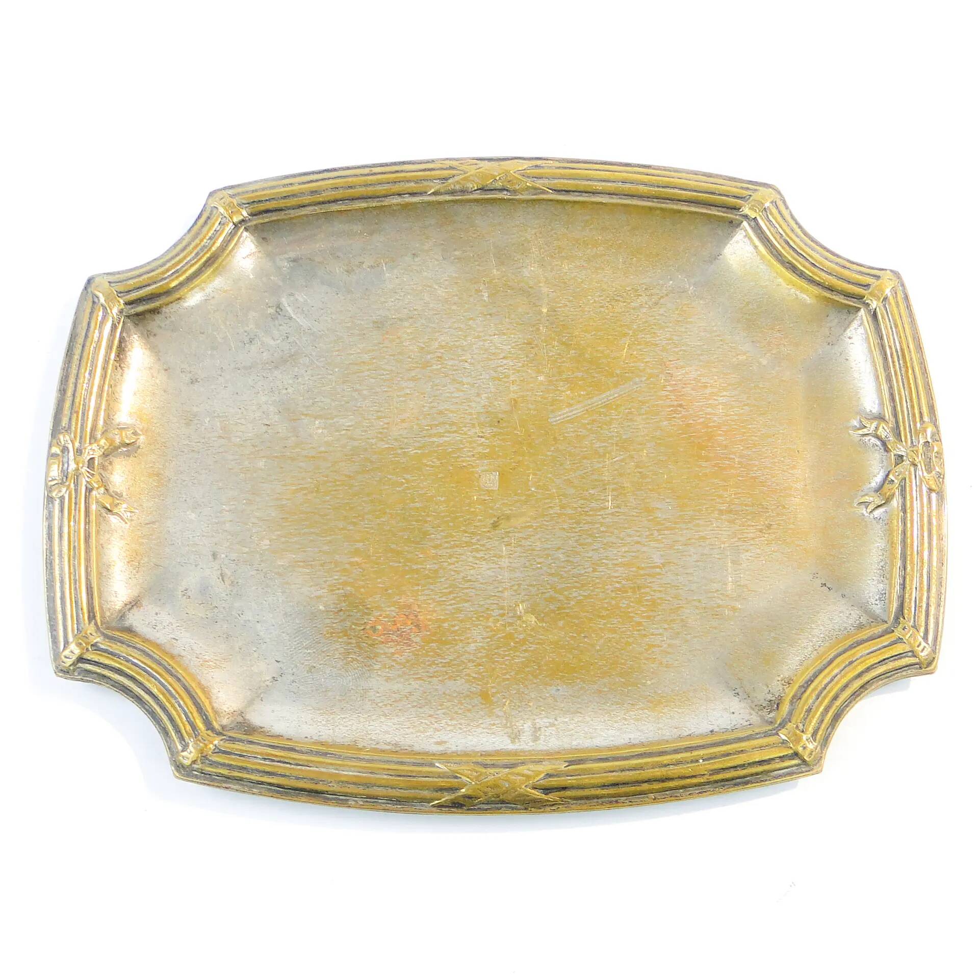 Business card tray, silver-plated brass, France, 1920s