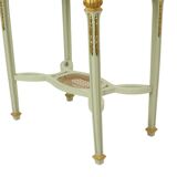 Console d'appoint ancienne en marbre vert doré d'époque Louis XVI