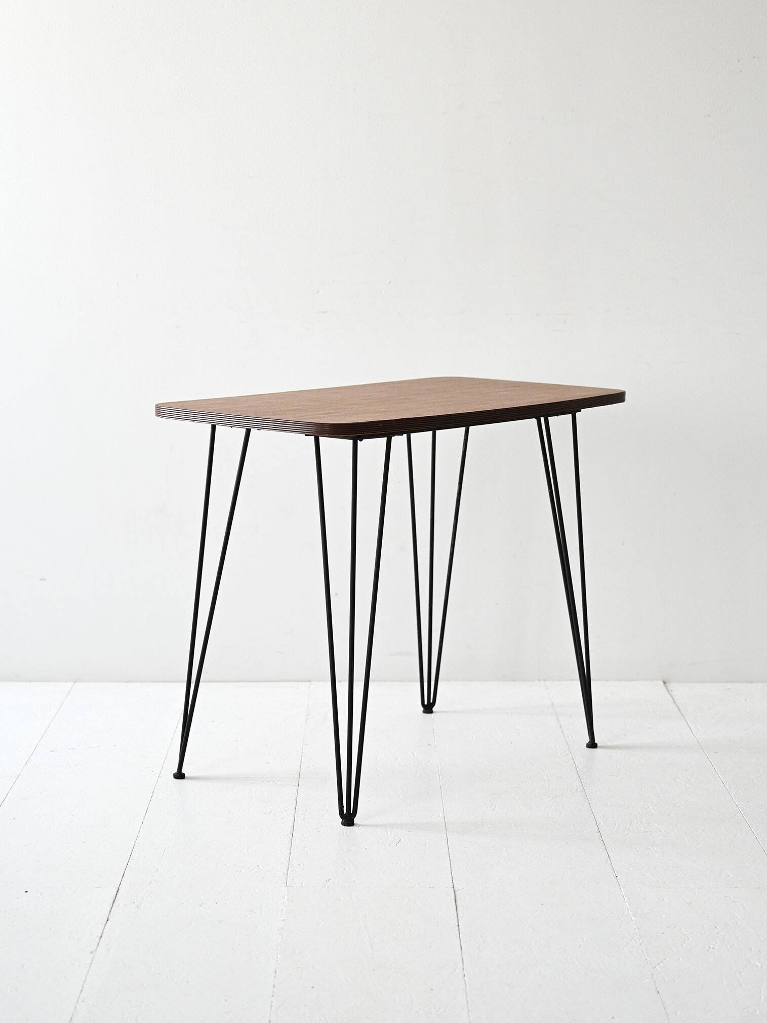 1950s Vintage Formica and Metal Side Table