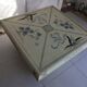 Vintage square coffee table 70s decoration imitation marble
