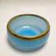 Sky blue opaline glass bowl