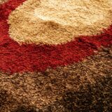 NOS Scandinavian design viscose rya rug by Axeco Svenska AB. 199 x 144 cm = 78 x 57 in