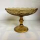 Footed plate sun moulded glass yellow