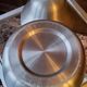 Seau à glace des années 70 poire en aluminium brossé made in Italy