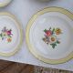 Set of 6 antique Ceranord deep plates - flower design