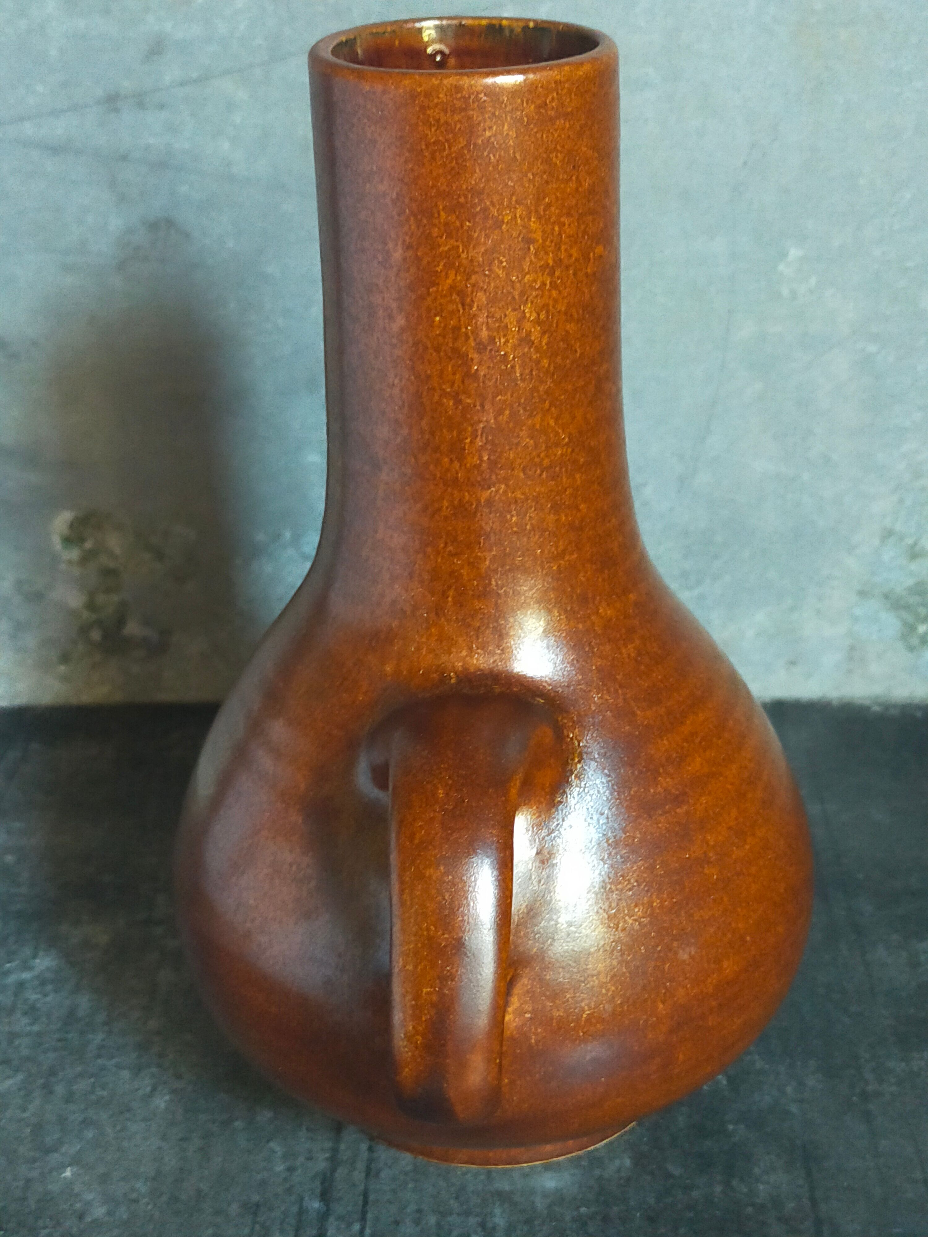 Vintage ceramic handle vase