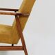 Vintage set of armchairs, golden yellow fabric, refurbished, 1970