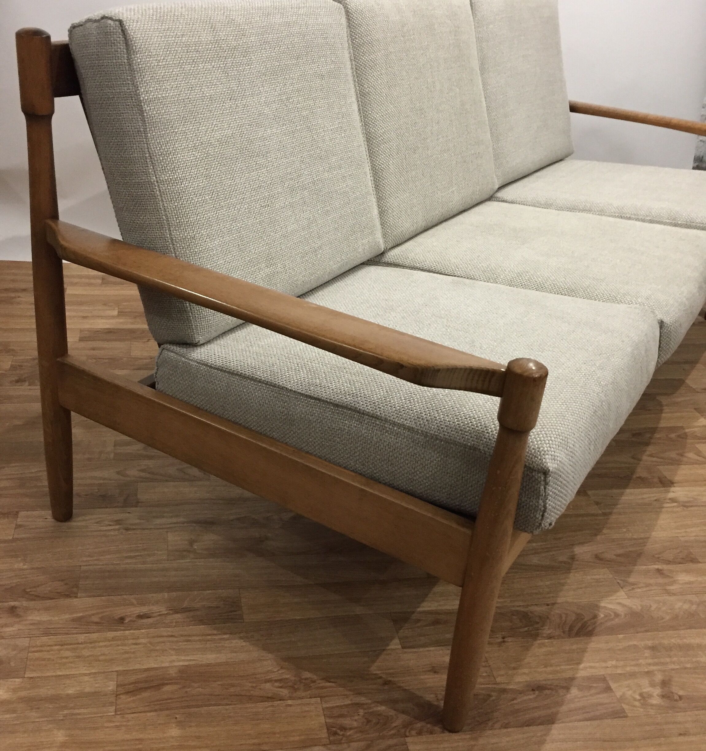 Reupholstered scandinavian sofa