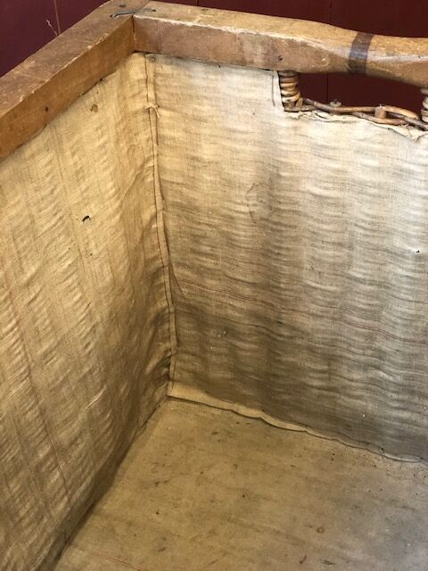 Rattan basket trolley from la Samaritaine store on wheels