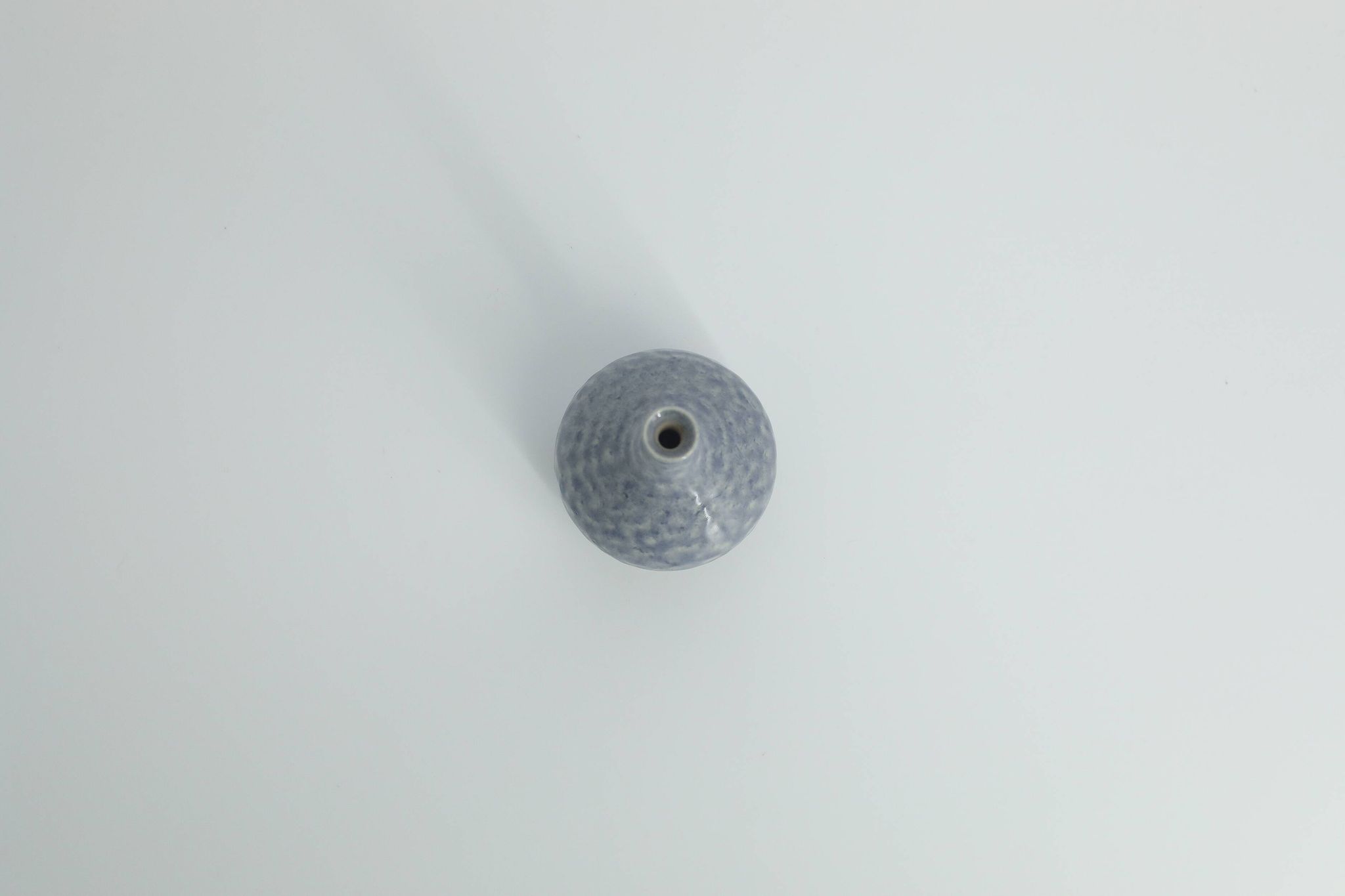 Mid-century Scandinavian collector's vase in azure stoneware by Gunnar Borg for Höganäs.