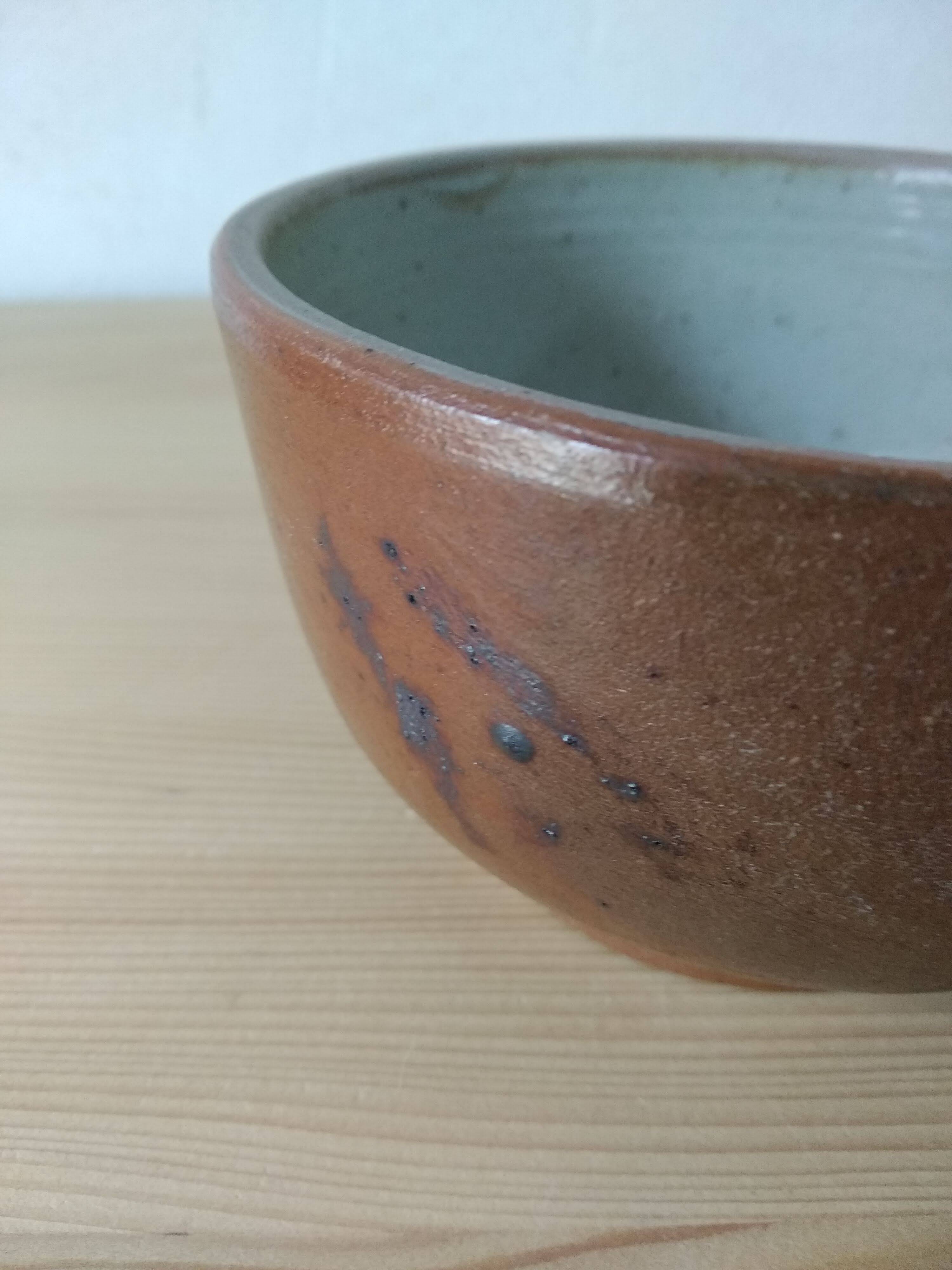 Set of 3 artisanal stoneware bowls