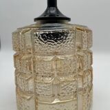 Suspension / portable lamp in smoked glass, 1970s