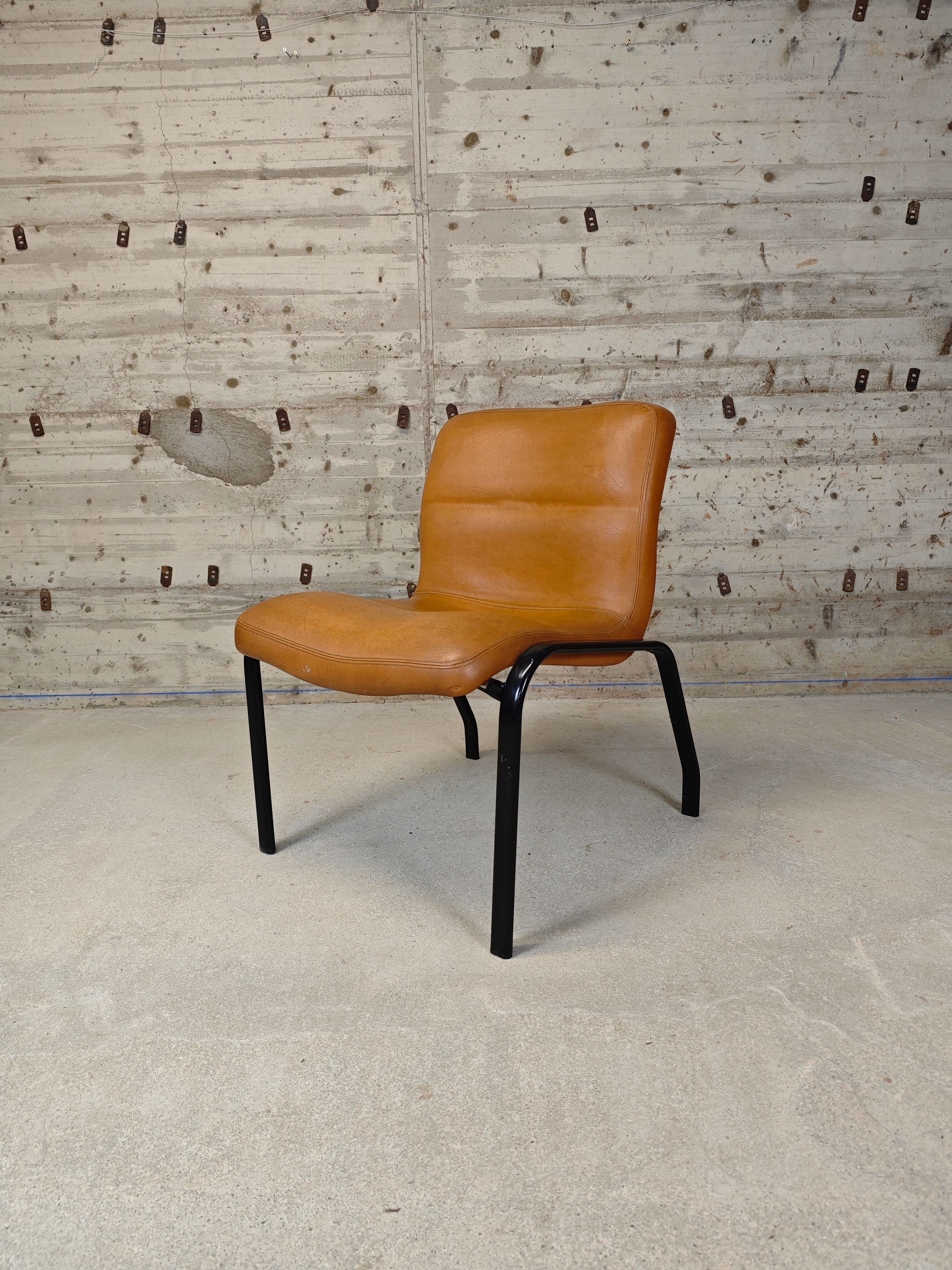 Vintage faux leather armchair