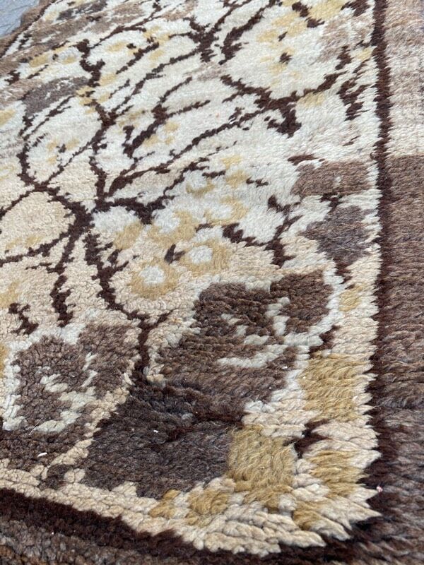 Old European art deco rug 84x184 cm