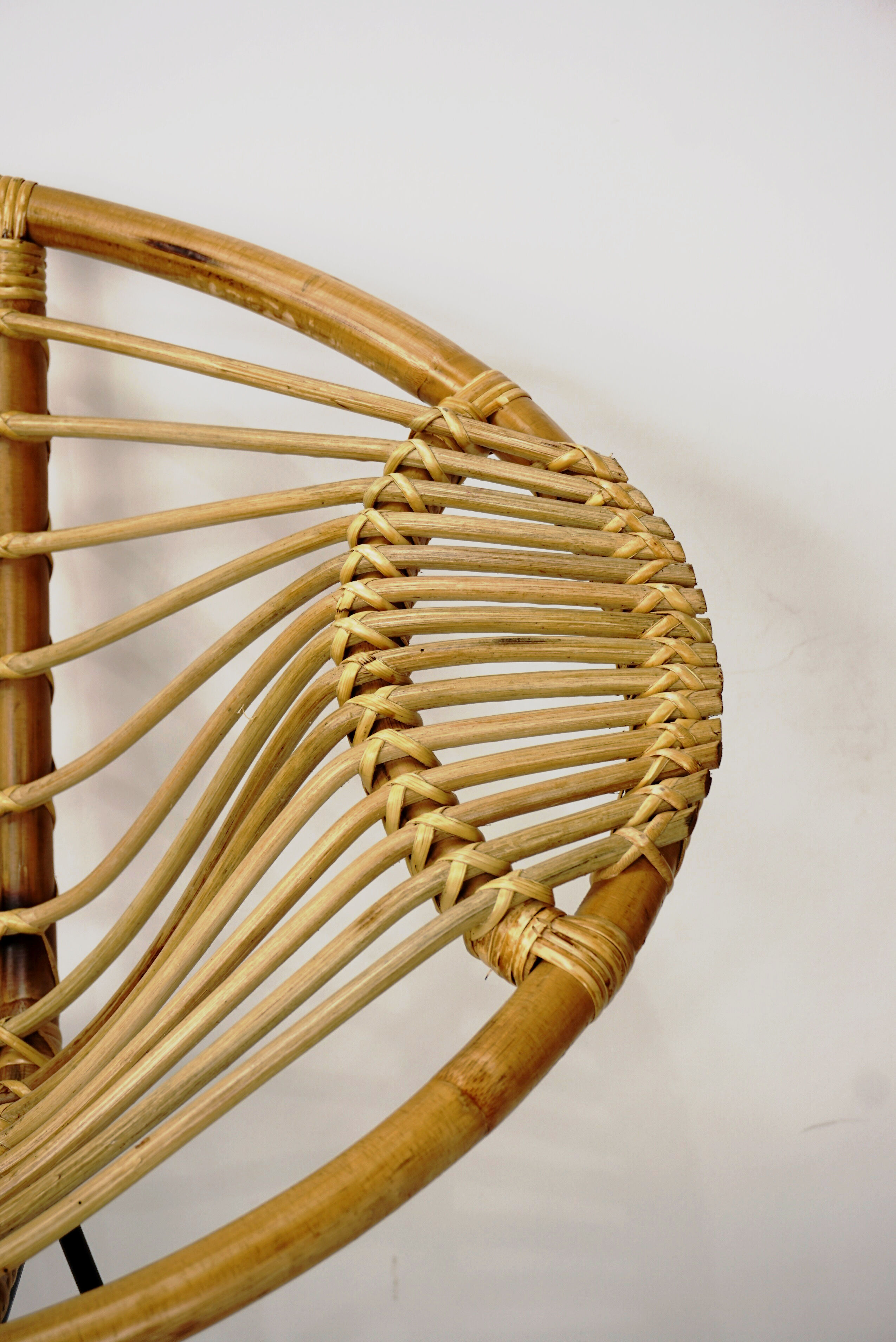 Rattan and metal chair