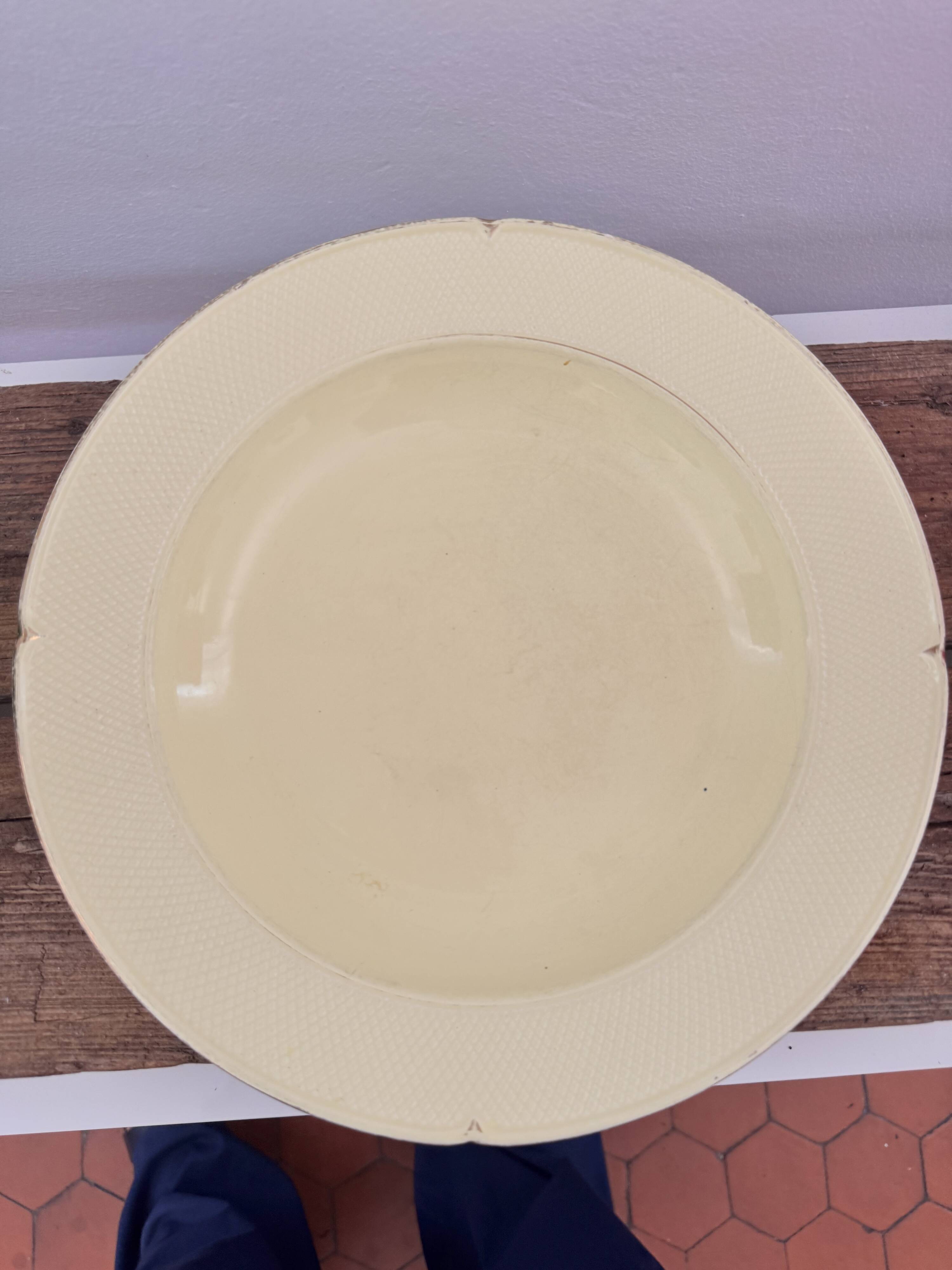 Pastel yellow hollow dish Salins