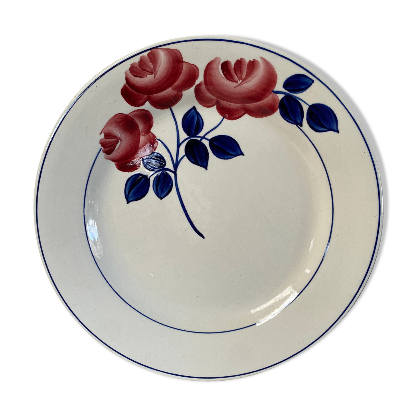 Vintage cake dish HBCM Rose red