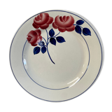 Plat à gâteaux vintage HBCM Rose rouge