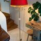 Vintage brass floor lamp in scale and opaline 1950