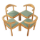 1970s dining chairs, Vamdrup Stolefabrik