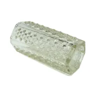 ACH Spike Vase, transparent glass, Ząbkowice, Poland, 1970s