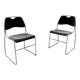 Set of minimalist postmodern stackable chairs, 1980s.