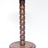 Stele, wooden beaded pedestal table