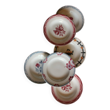 6 mismatched soup plates Marsac Marinette Digoin Badonviller