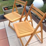 Pair of folding chairs Scandinavian style 60/70