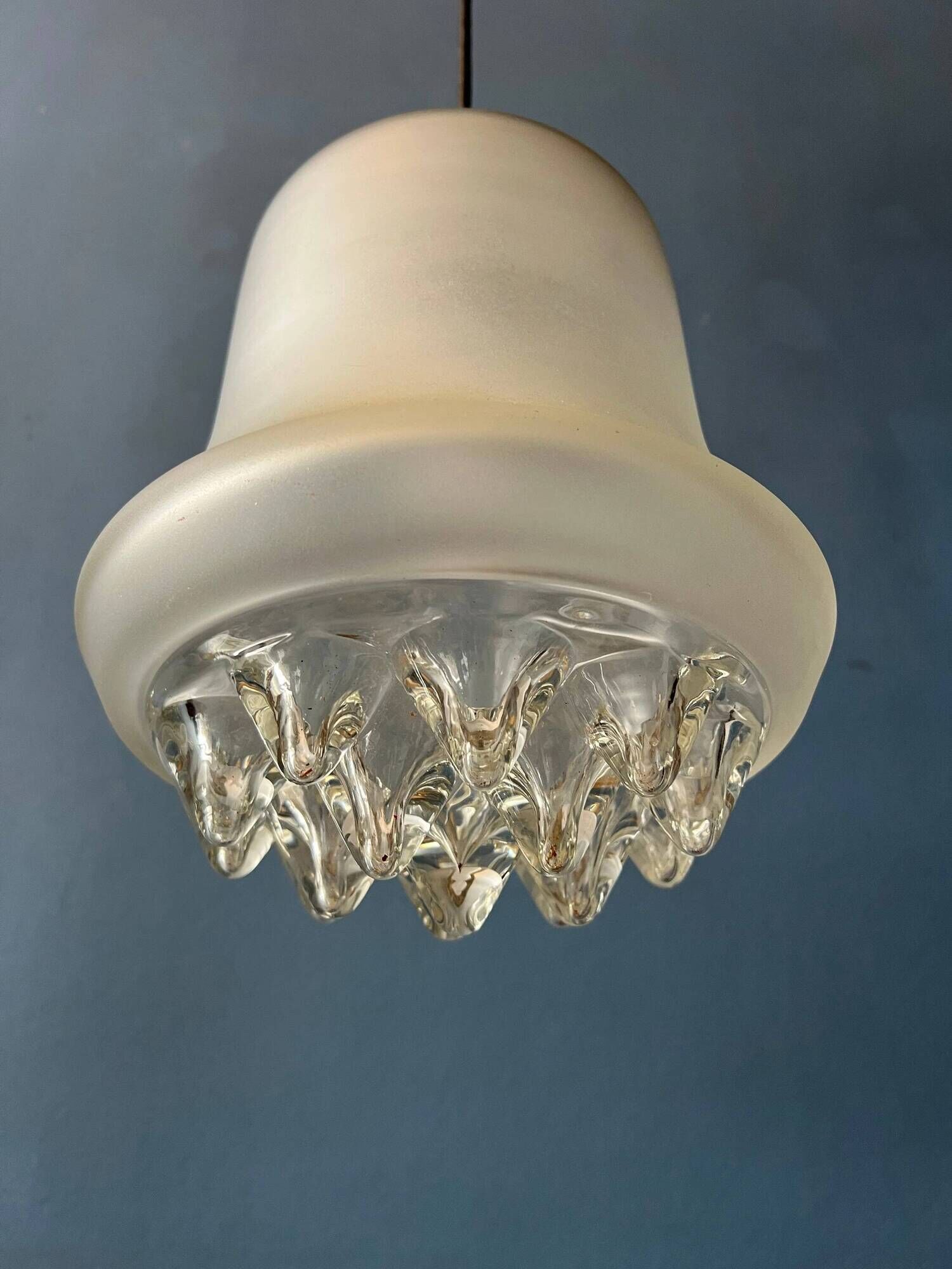 Mid-Century Frosted Glass Pendant Light Peill & Putzler